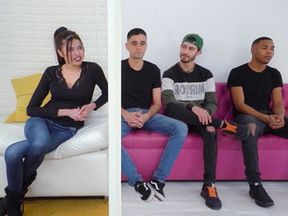 SEX GODDESS Vs 3 Shy rookies. WILD Blind Date with Macarena! "That was tasty, but... I wanna fuck 'em all!!"